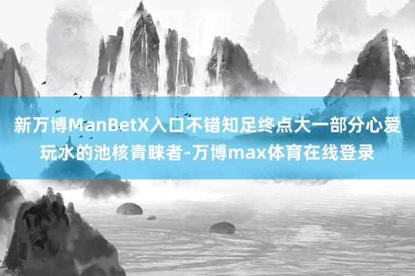 新万博ManBetX入口不错知足终点大一部分心爱玩水的池核青睐者-万博max体育在线登录