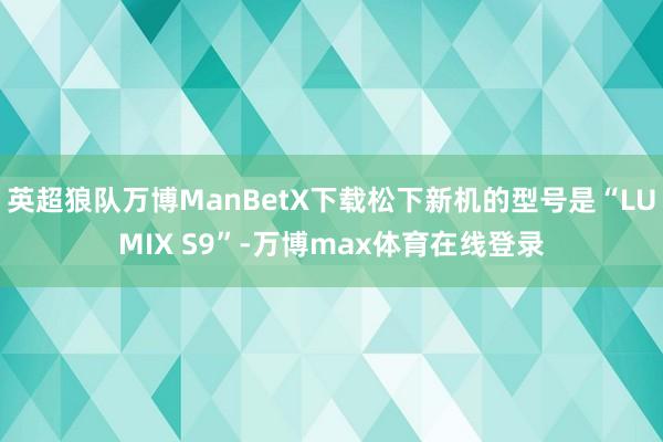 英超狼队万博ManBetX下载松下新机的型号是“LUMIX S9”-万博max体育在线登录