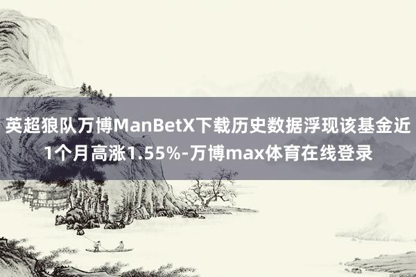 英超狼队万博ManBetX下载历史数据浮现该基金近1个月高涨1.55%-万博max体育在线登录