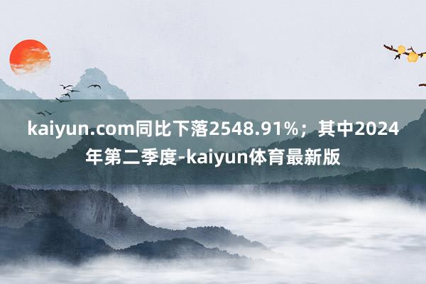 kaiyun.com同比下落2548.91%；其中2024年第二季度-kaiyun体育最新版