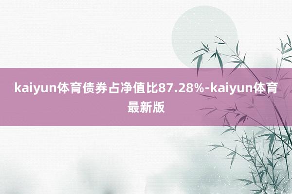 kaiyun体育债券占净值比87.28%-kaiyun体育最新版