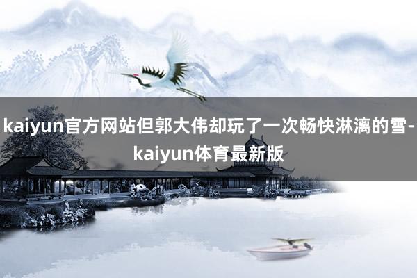 kaiyun官方网站但郭大伟却玩了一次畅快淋漓的雪-kaiyun体育最新版